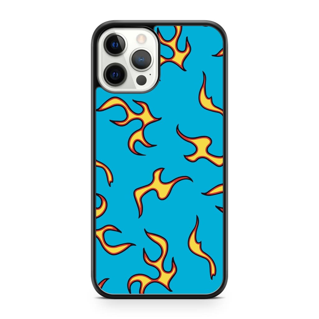 Kiwi Cases iPhone 13 Pro Max Blue Flames Phone Case