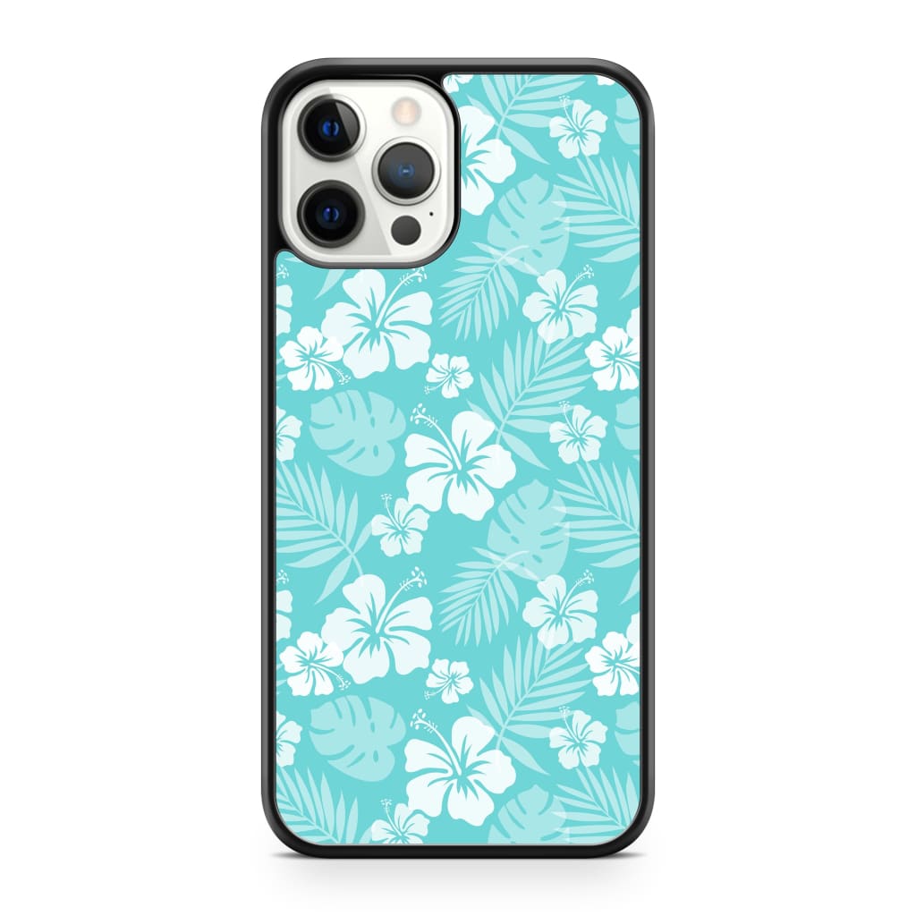 Kiwi Cases iPhone 13 Pro Max Cyan Hibiscus Phone Case