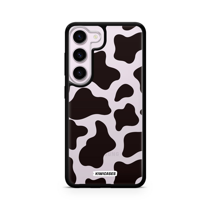 Cow Print in Black - Galaxy S23fe