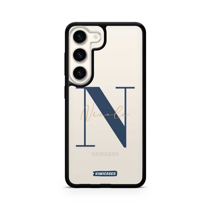 Navy Initials - Galaxy S24 - Custom