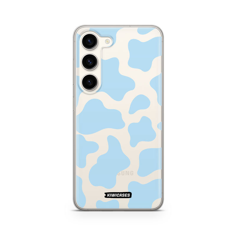 Cow Print in Blue - Galaxy S23fe