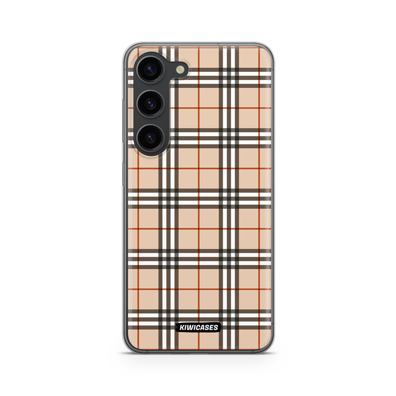 Beige Plaid - Galaxy S24