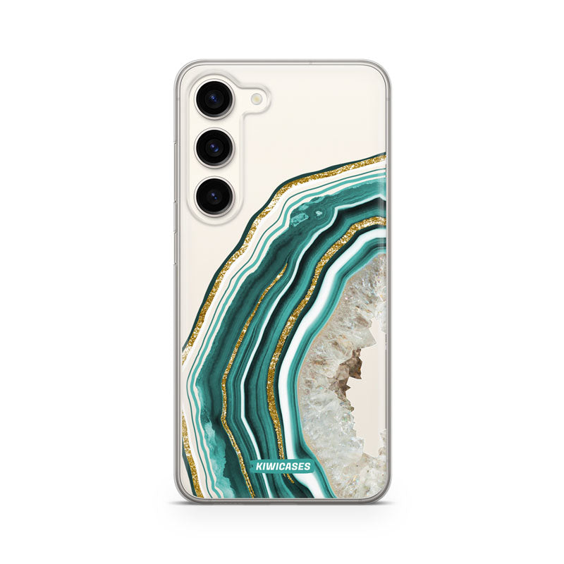 Green Agate Crystal - Galaxy S24