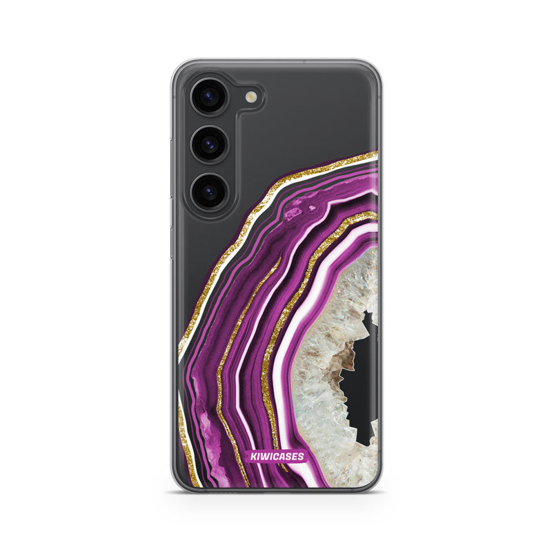 Purple Agate Crystal - Galaxy S24