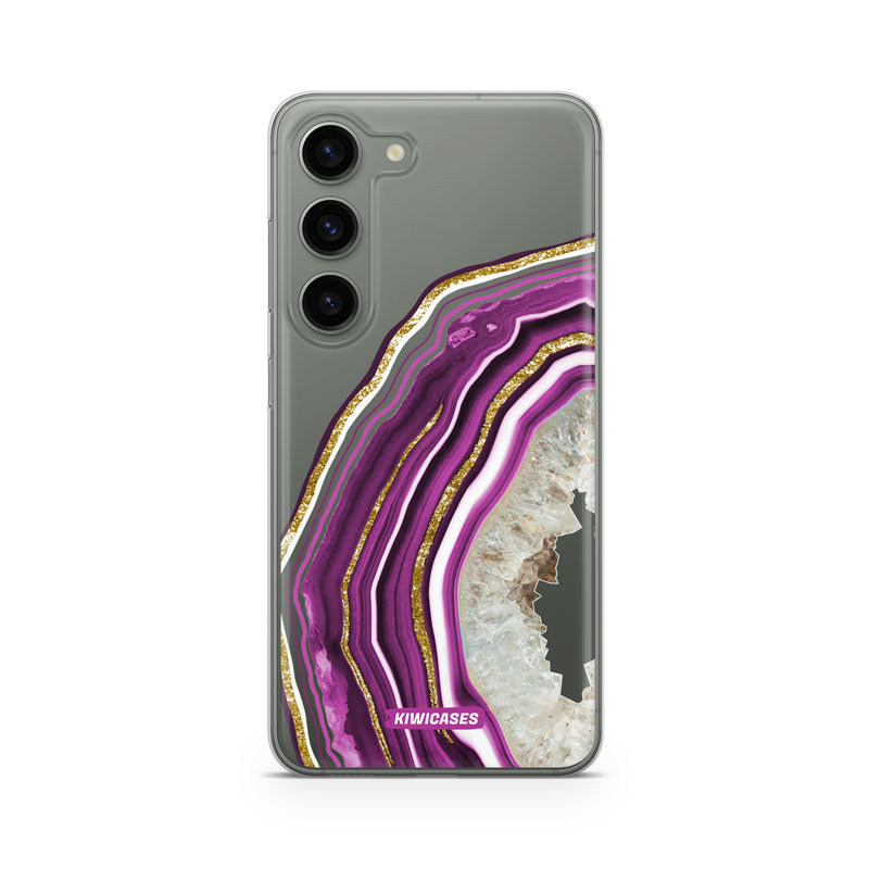 Purple Agate Crystal - Galaxy S24