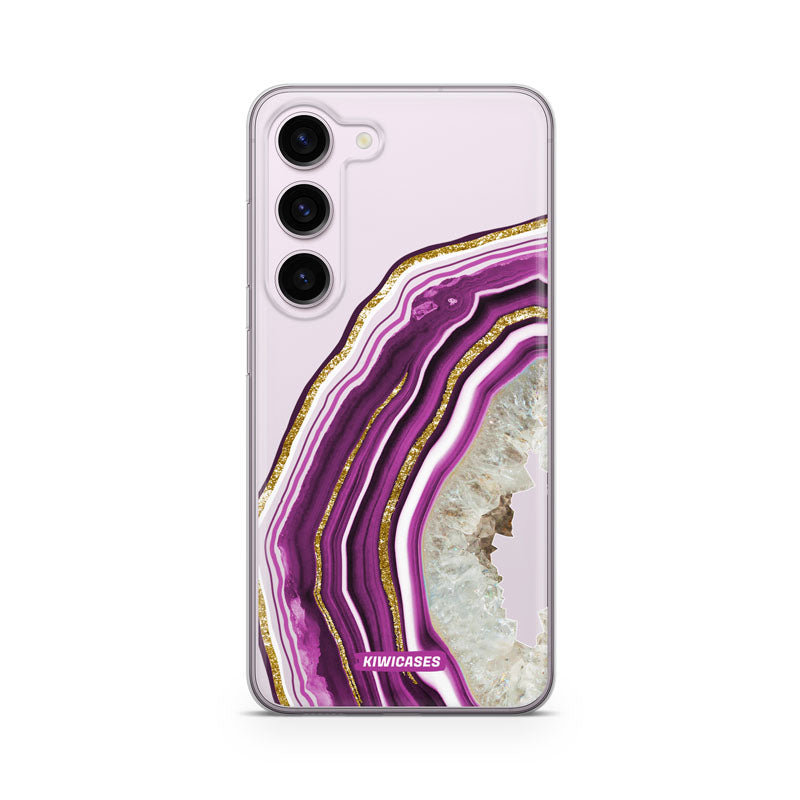 Purple Agate Crystal - Galaxy S24