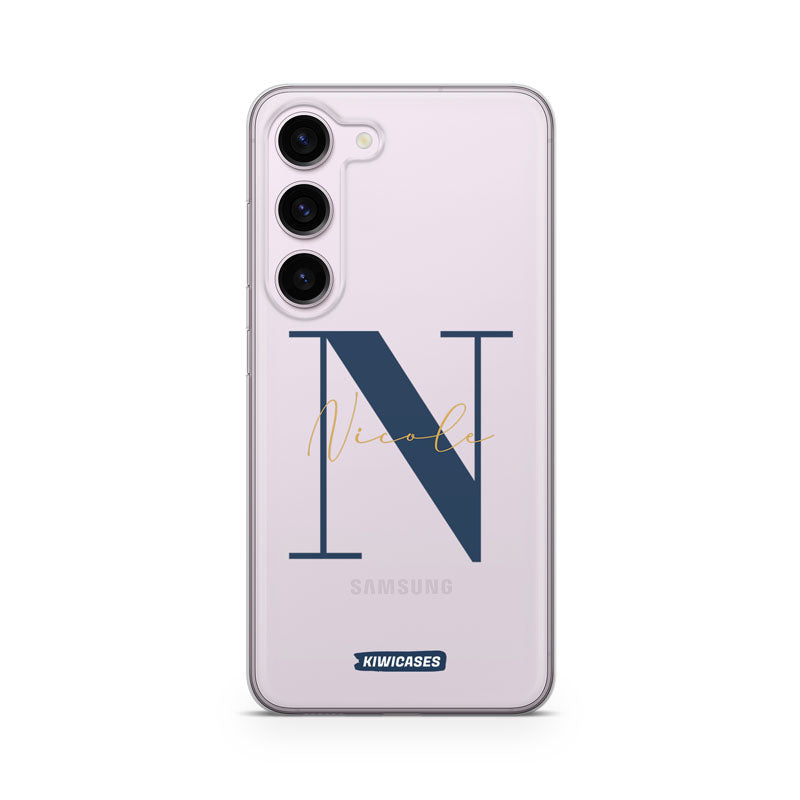 Navy Initials - Galaxy S24 - Custom