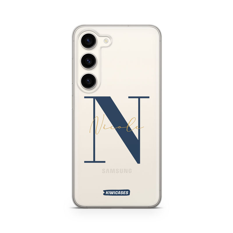 Navy Initials - Galaxy S24 - Custom