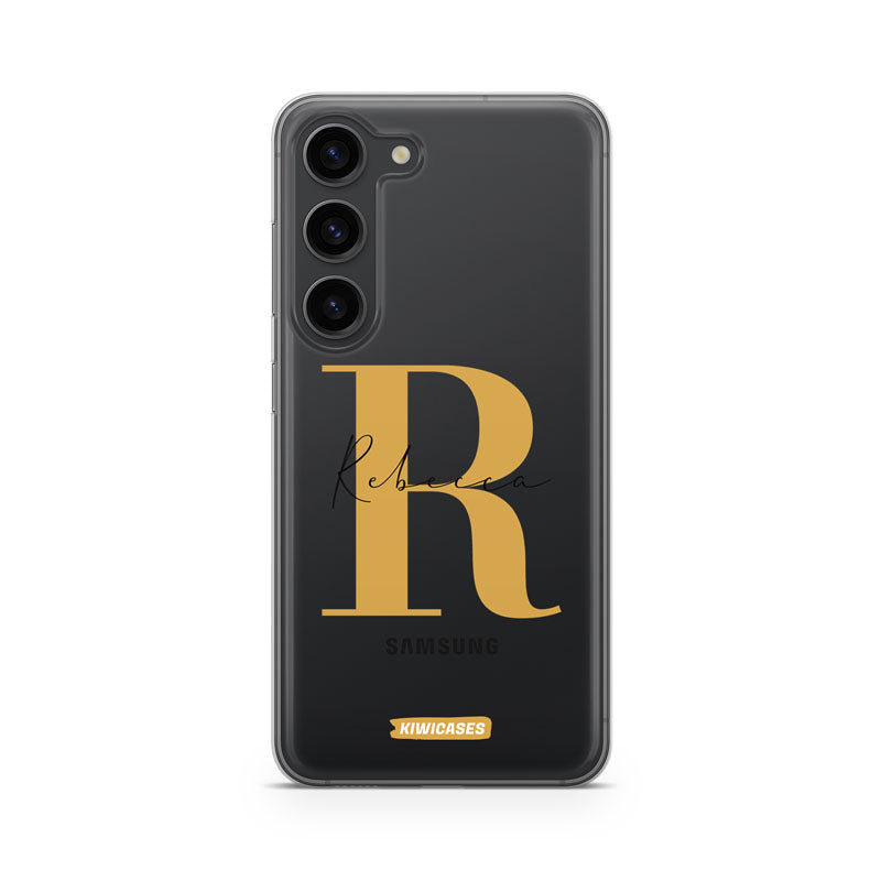 Gold Initials - Galaxy S24 - Custom