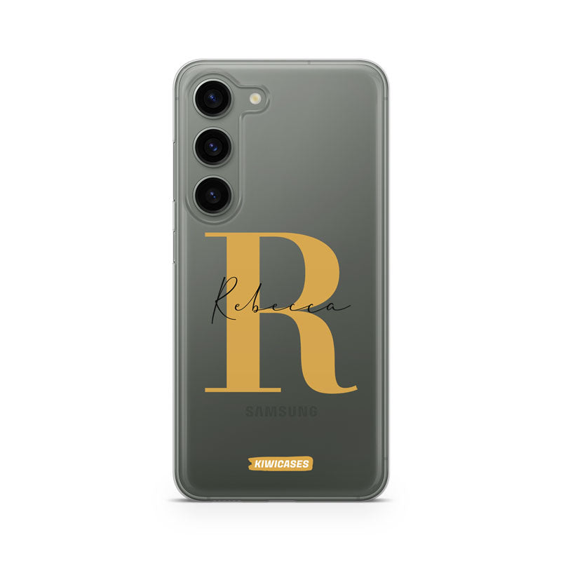 Gold Initials - Galaxy S24 - Custom