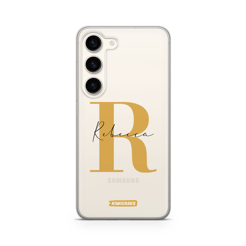 Gold Initials - Galaxy S24 - Custom