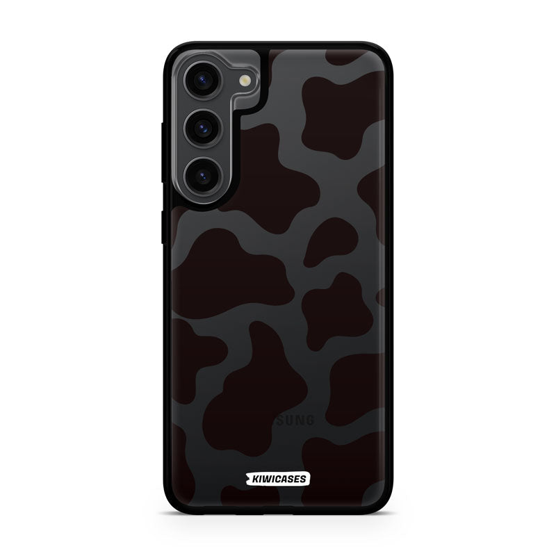 Cow Print in Black - Galaxy S24 Plus