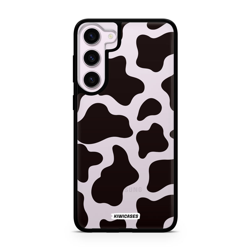 Cow Print in Black - Galaxy S24 Plus