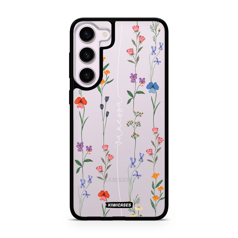 Floral String White - Galaxy S24 Plus - Custom