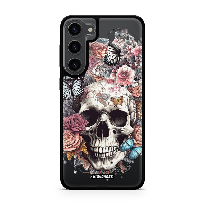 Dusty Floral Skull - Galaxy S24 Plus