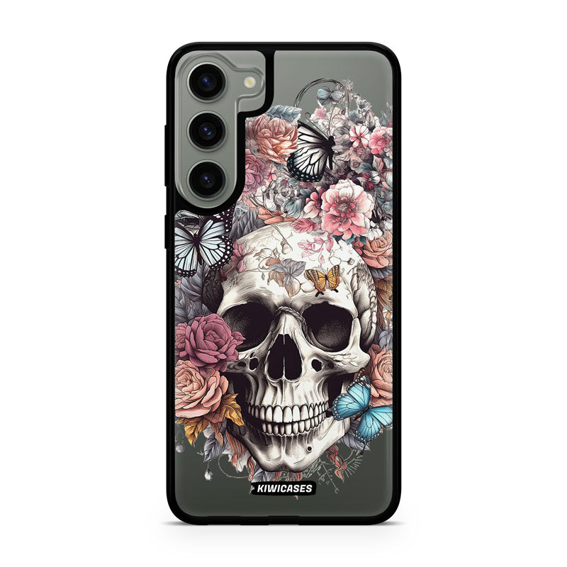 Dusty Floral Skull - Galaxy S24 Plus