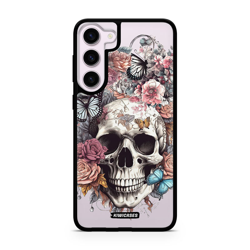 Dusty Floral Skull - Galaxy S24 Plus