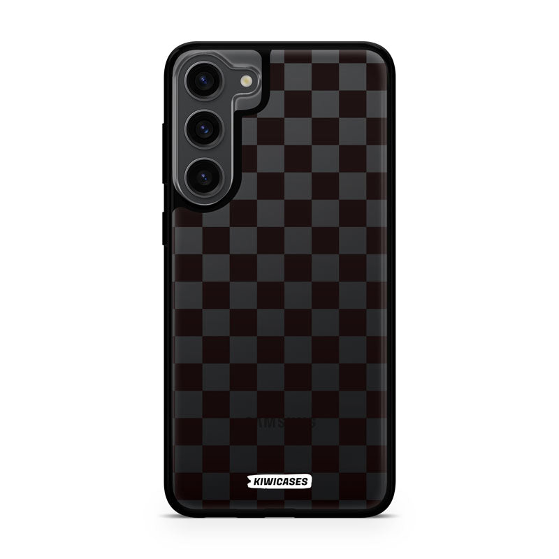 Black Checkers - Galaxy S24 Plus