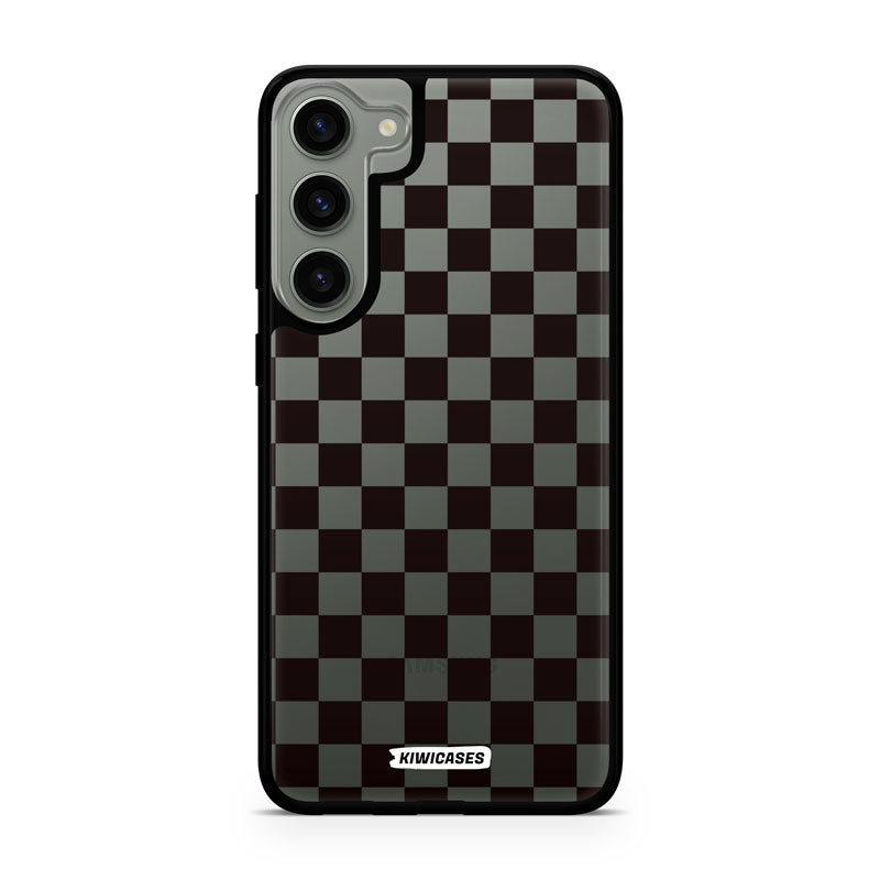 Black Checkers - Galaxy S24 Plus