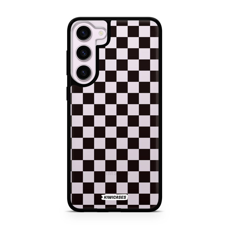 Black Checkers - Galaxy S24 Plus