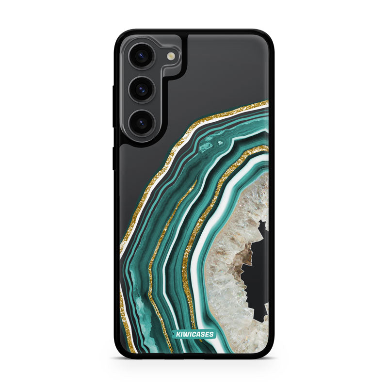 Green Agate Crystal - Galaxy S24 Plus