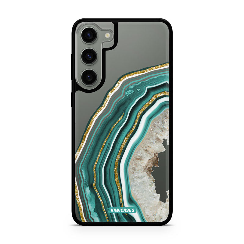 Green Agate Crystal - Galaxy S24 Plus