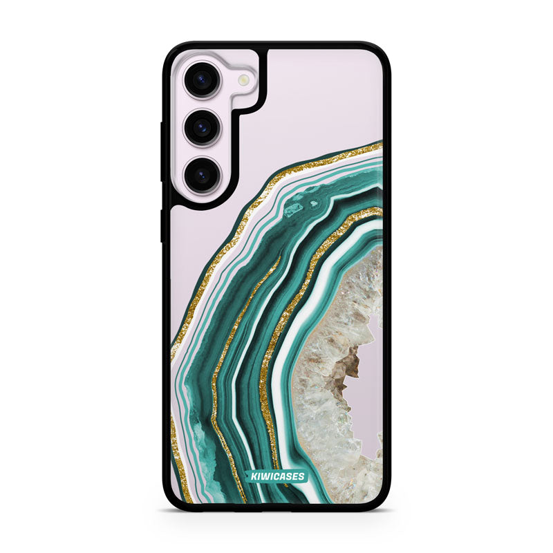 Green Agate Crystal - Galaxy S24 Plus