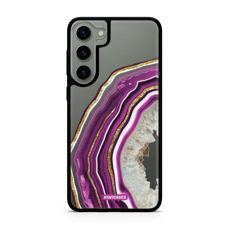 Purple Agate Crystal - Galaxy S24 Plus