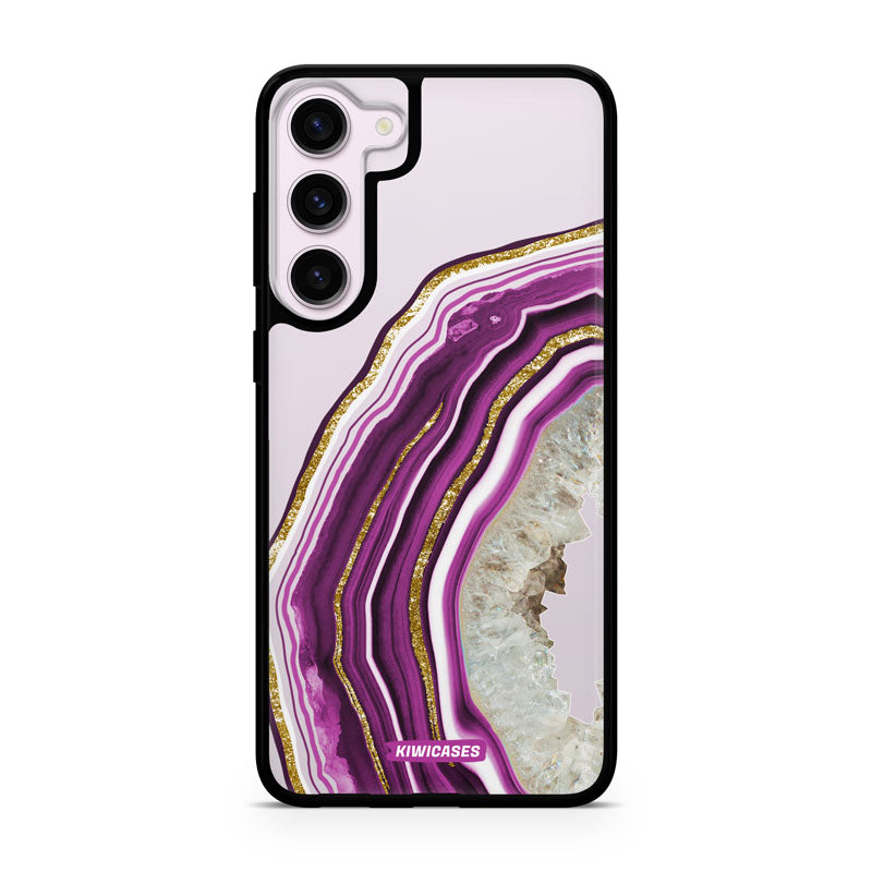 Purple Agate Crystal - Galaxy S24 Plus