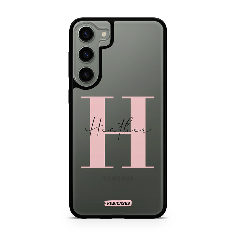 Pink Initials - Galaxy S24 Plus - Custom