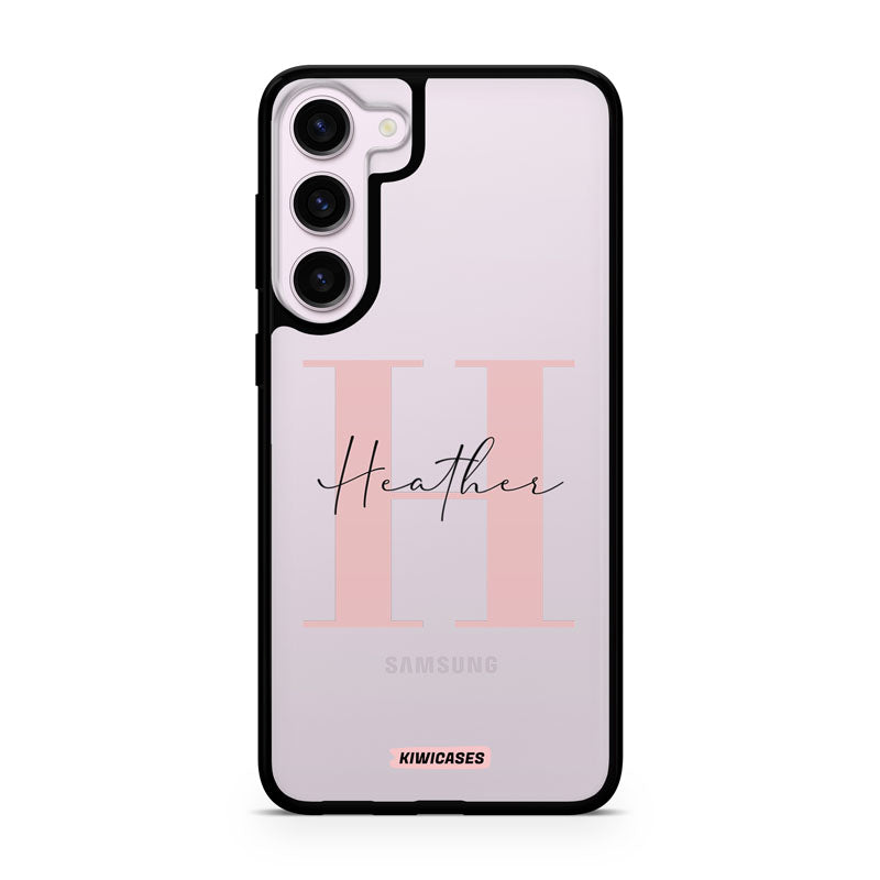 Pink Initials - Galaxy S24 Plus - Custom