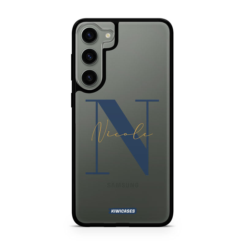 Navy Initials - Galaxy S24 Plus - Custom