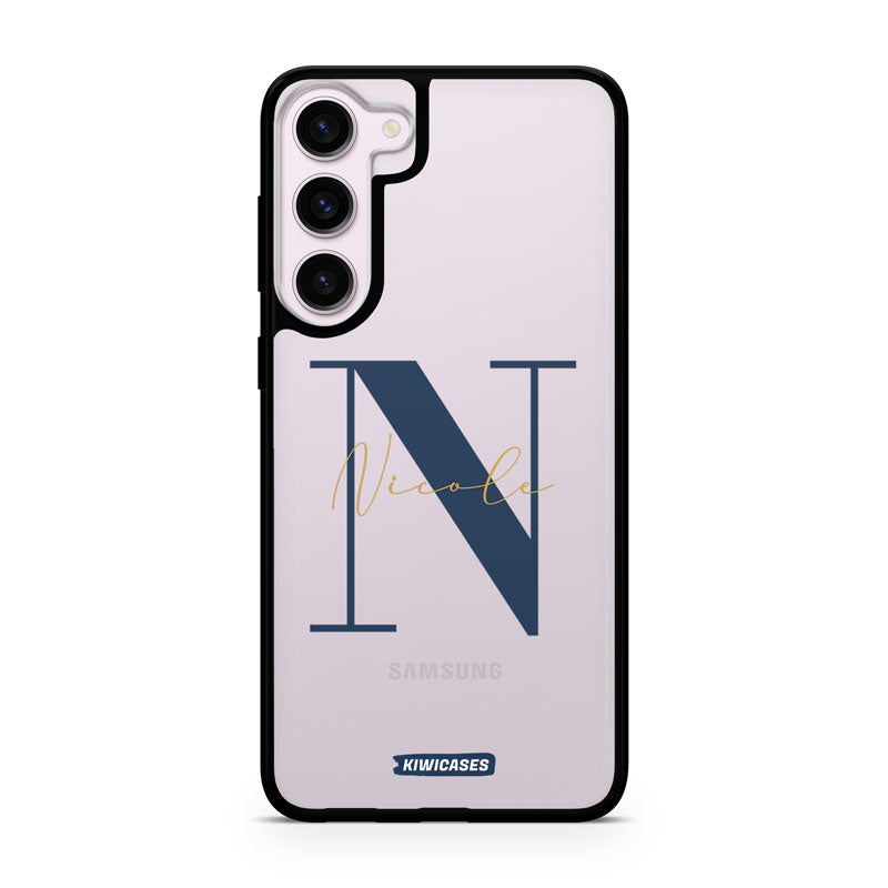 Navy Initials - Galaxy S24 Plus - Custom