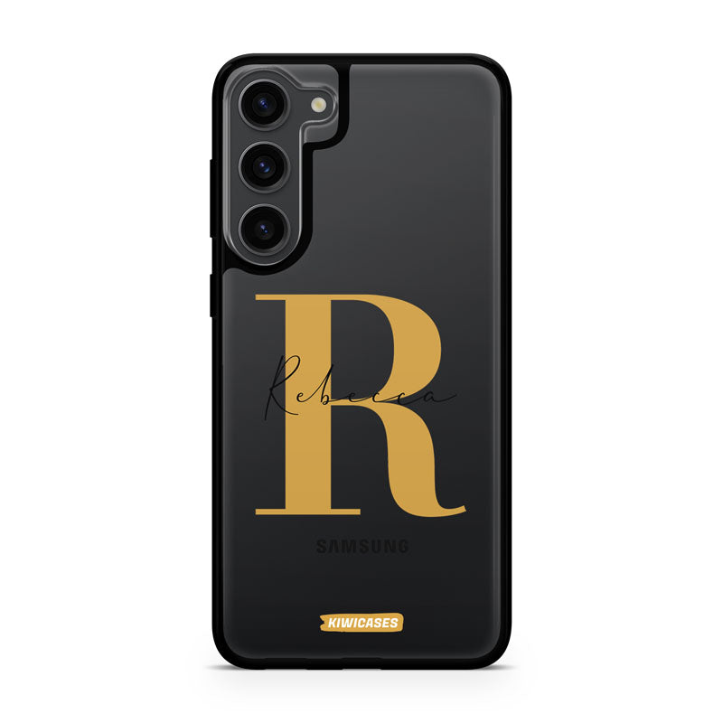 Gold Initials - Galaxy S24 Plus - Custom