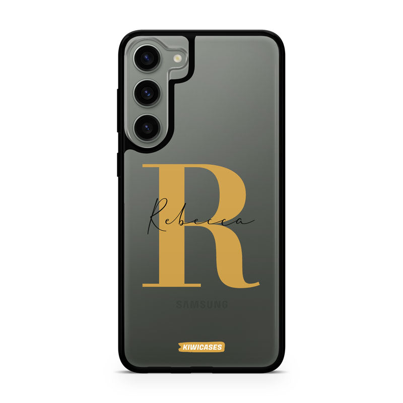 Gold Initials - Galaxy S24 Plus - Custom