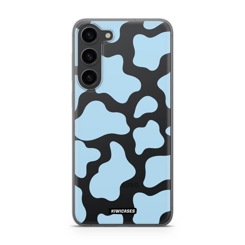 Cow Print in Blue - Galaxy S24 Plus