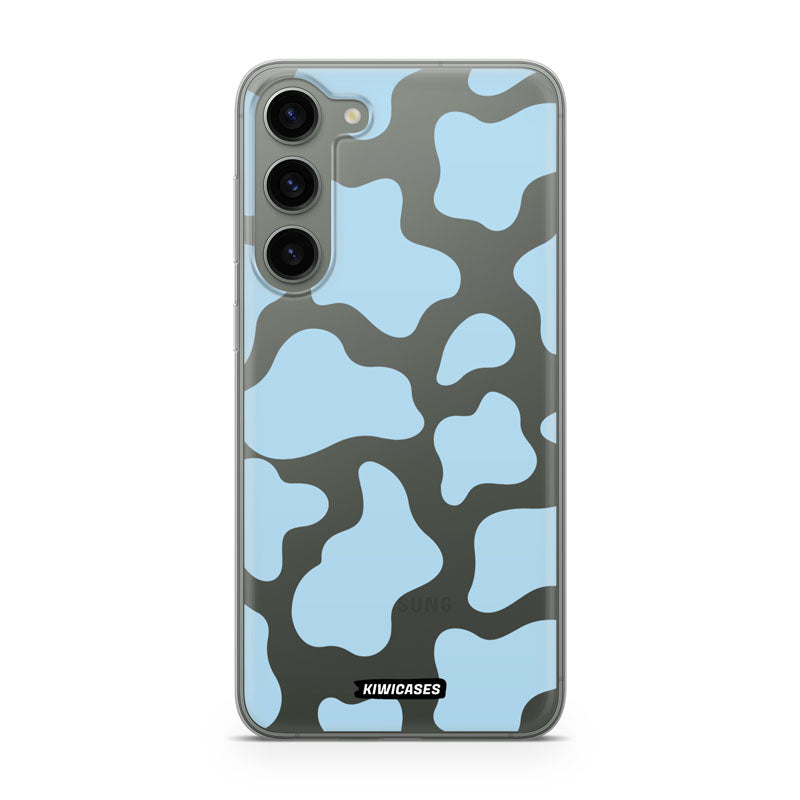 Cow Print in Blue - Galaxy S24 Plus