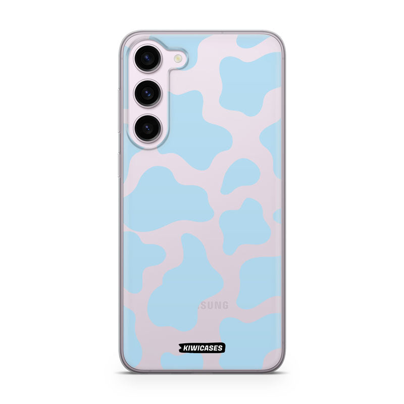 Cow Print in Blue - Galaxy S24 Plus