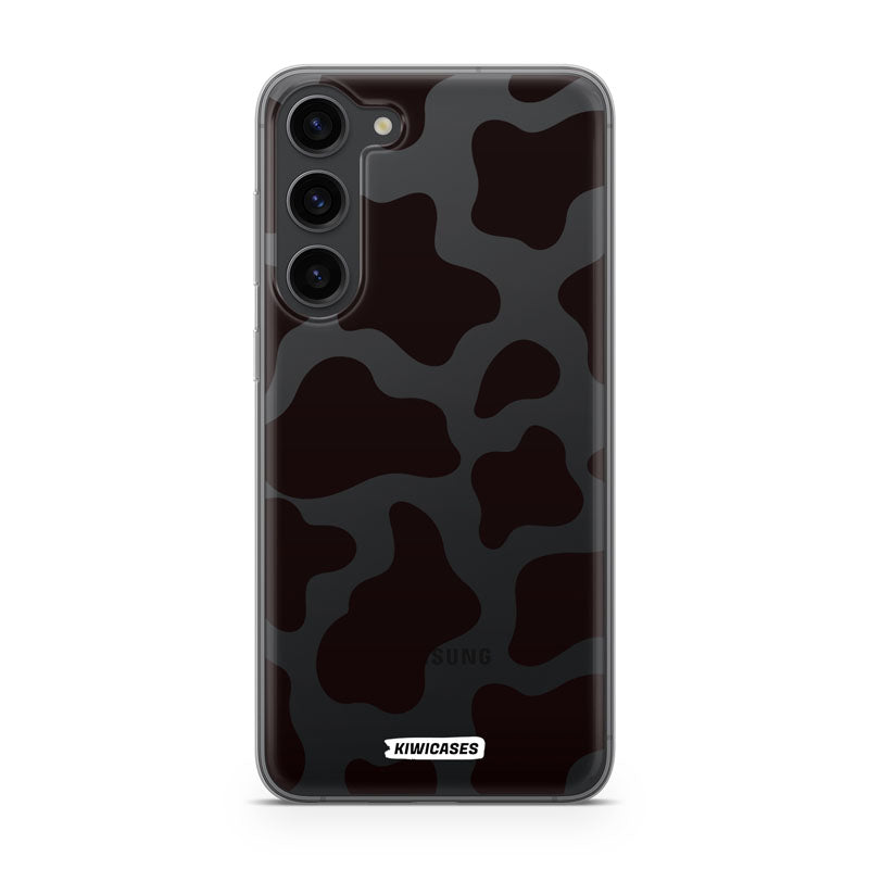 Cow Print in Black - Galaxy S24 Plus