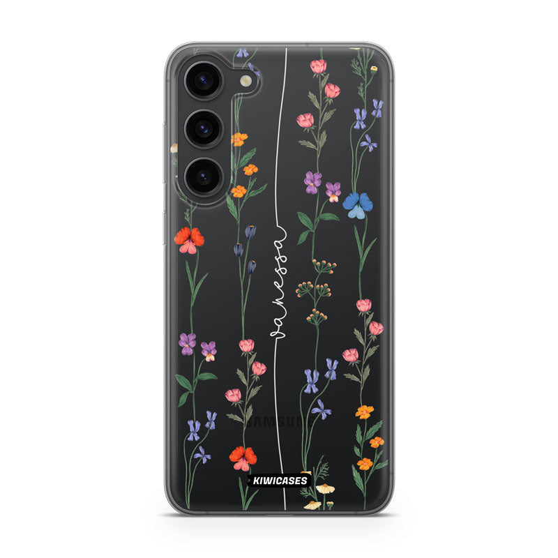 Floral String White - Galaxy S24 Plus - Custom