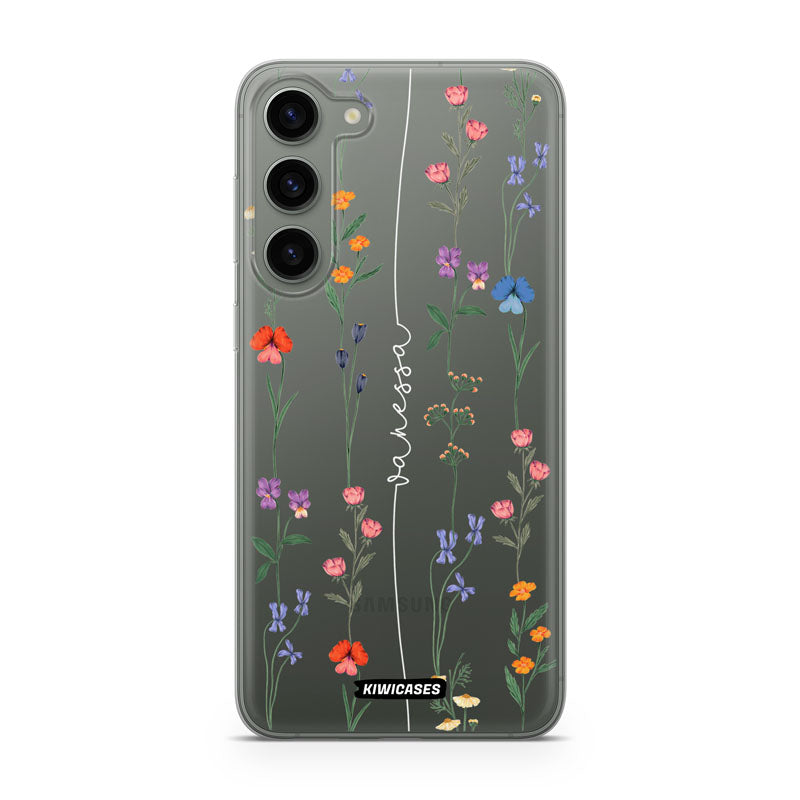 Floral String White - Galaxy S24 Plus - Custom