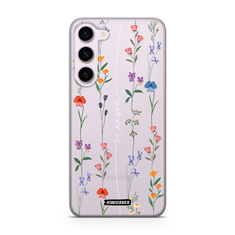 Floral String White - Galaxy S24 Plus - Custom