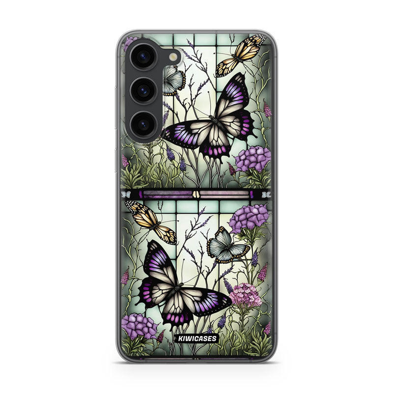 Stained Glass Butterflies - Galaxy S24 Plus