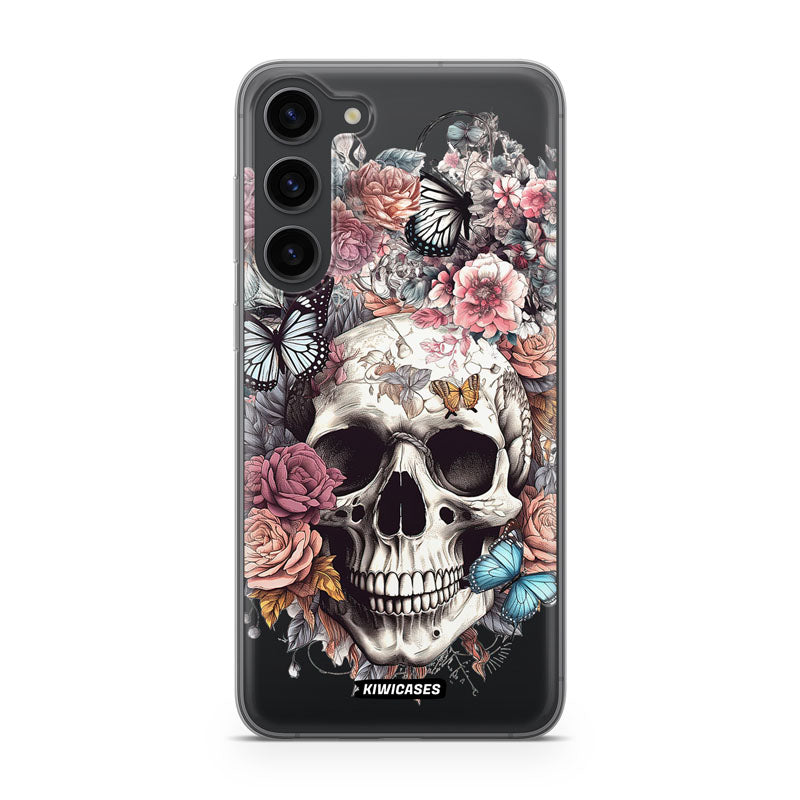 Dusty Floral Skull - Galaxy S24 Plus