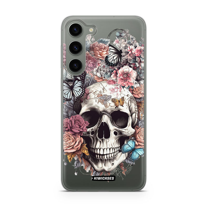 Dusty Floral Skull - Galaxy S24 Plus