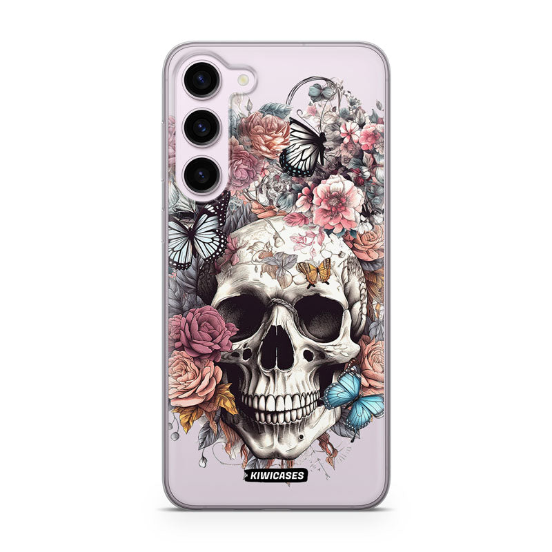 Dusty Floral Skull - Galaxy S24 Plus