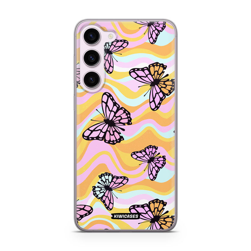 Wavey Yellow Butterflies - Galaxy S24 Plus