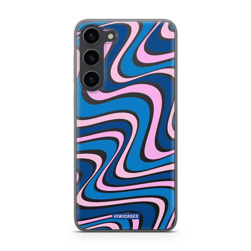 Wavey Blue Pink - Galaxy S24 Plus