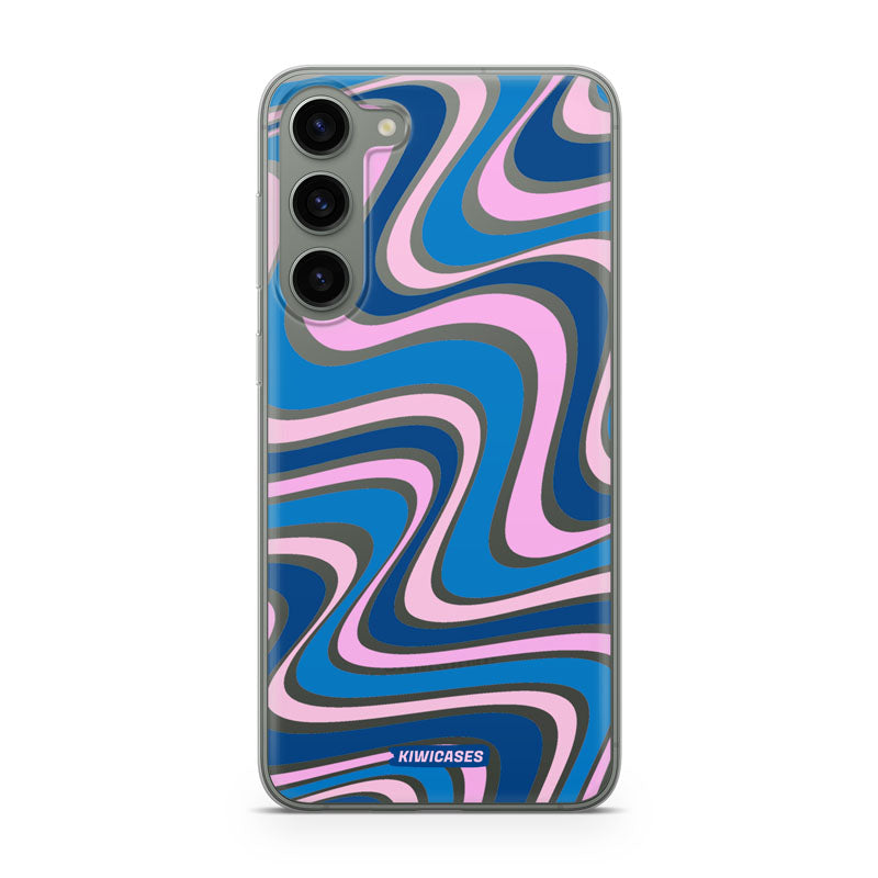 Wavey Blue Pink - Galaxy S24 Plus