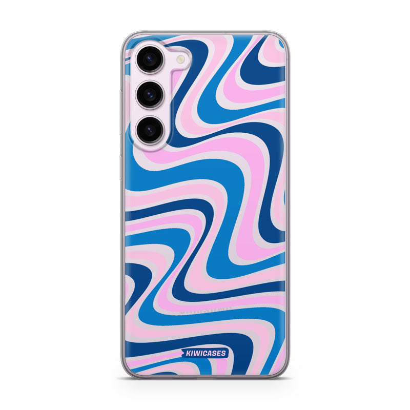 Wavey Blue Pink - Galaxy S24 Plus